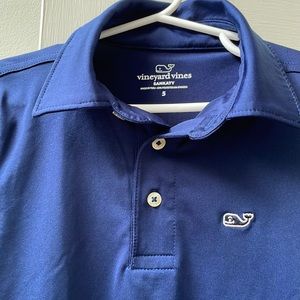 Boys Vineyard Vines Blue Collared Polo Shirt